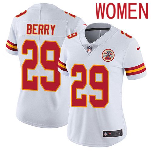 Women Kansas City Chiefs #29 Eric Berry Nike White Vapor Limited NFL Jersey